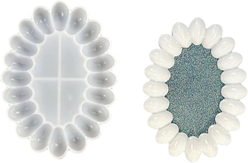 FirstTry Bubble Coaster Mould I Silicone Irregular Pebbles Epoxy Resin Deep Casting Tray I for DIY Homemade Ornament Art Crafts Jewellery Storage Ring Trinket Container Cup Mat Home Table Décor (Oval) - Image 1