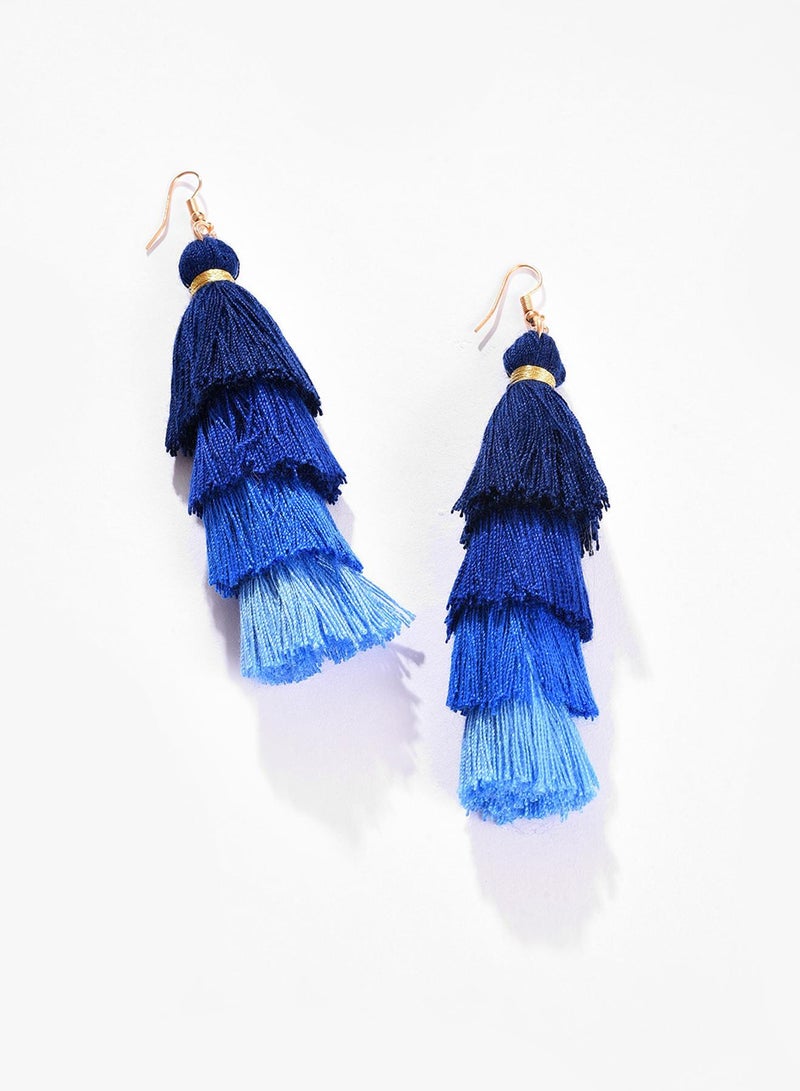 SOHI Block Tassel Artificial Drop Earring Jewellery - Image 3