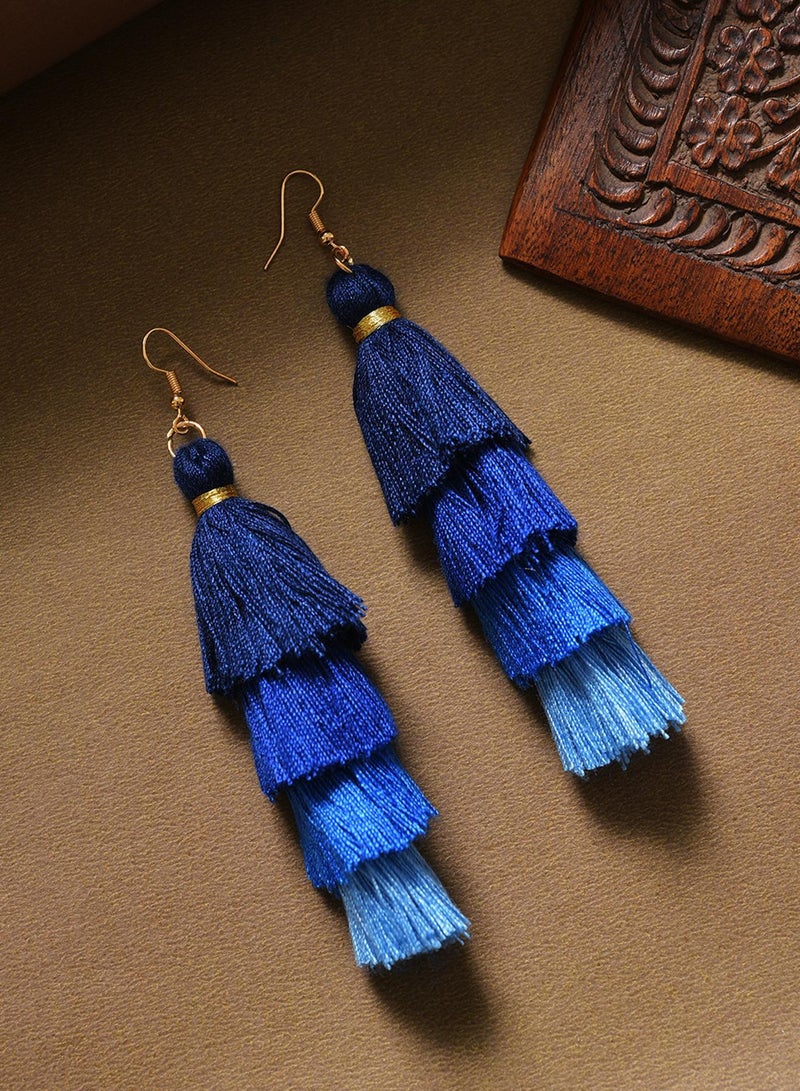 SOHI Block Tassel Artificial Drop Earring Jewellery - Image 5