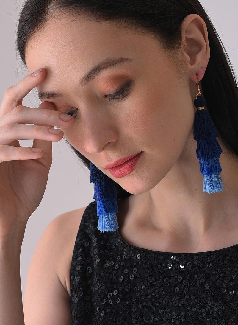 SOHI Block Tassel Artificial Drop Earring Jewellery - Image 4