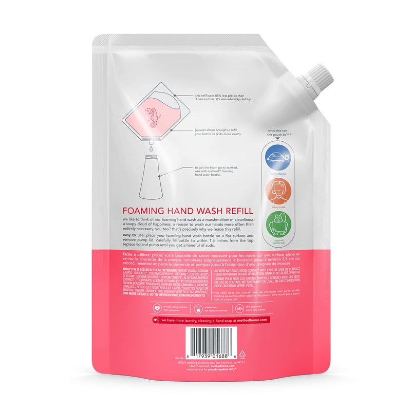 Method Foaming Hand Soap Refill, Pink Grapefruit, Packaging May Vary, 28 oz Pack of 6) - Image 2