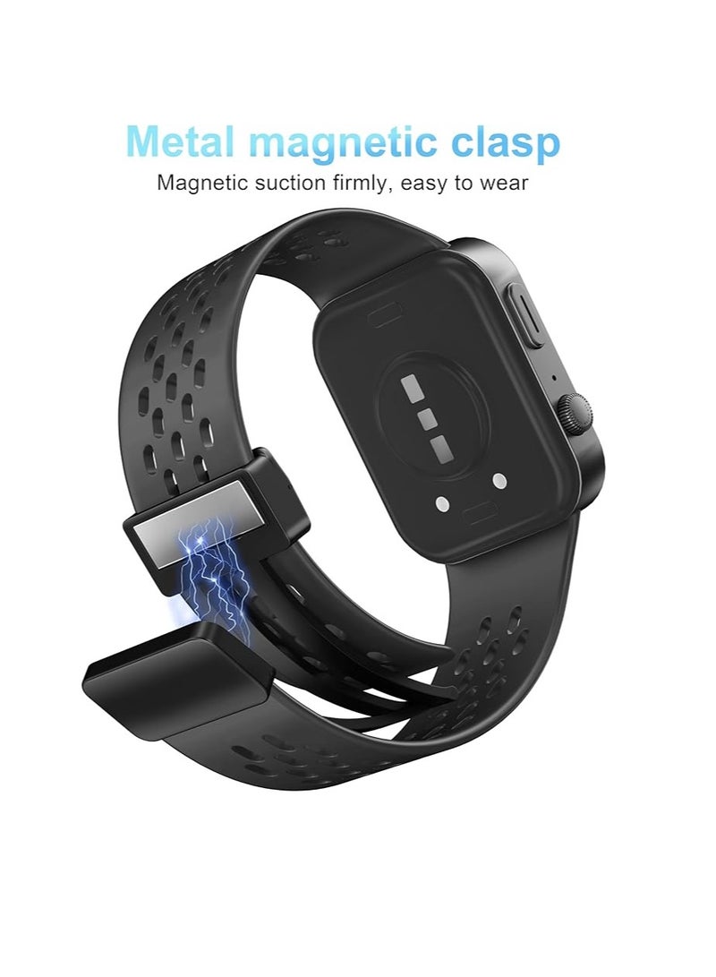 Silicone Strap Compatible with Huawei Watch Fit 3 Magnetic Metal Buckle Sport Silicone Breathable Strap for Huawei Watch Fit 3 Band Quick Release Soft Replacment Wristband - Image 2