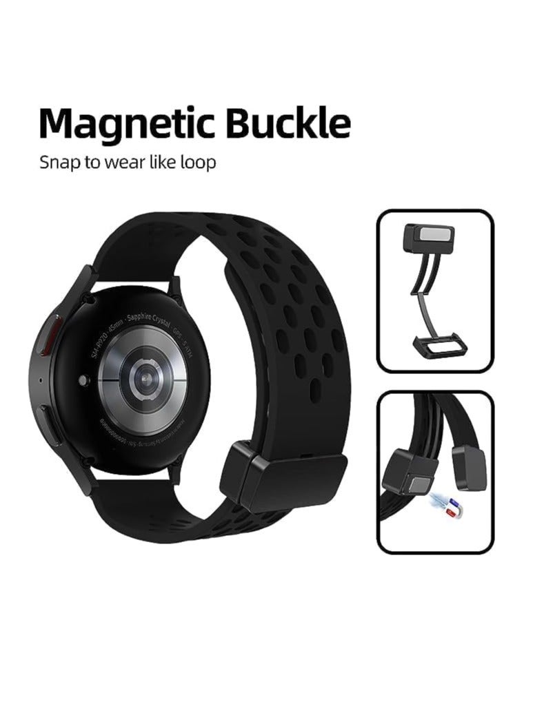 Silicone Strap Compatible with Huawei Watch Fit 3 Magnetic Metal Buckle Sport Silicone Breathable Strap for Huawei Watch Fit 3 Band Quick Release Soft Replacment Wristband - Image 3