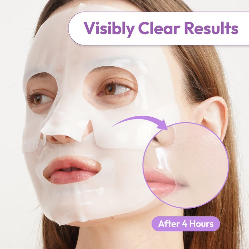 LAPCOS Deep Collagen Glass Skin Overnight Mask - Korean Skin Care Mask w/Rose PDRN, Vegan Collagen & Hydrogel Sheet - Hypoallergenic Firming Collagen Face Mask Sheets (4 ea, 1.23 oz) - Image 4