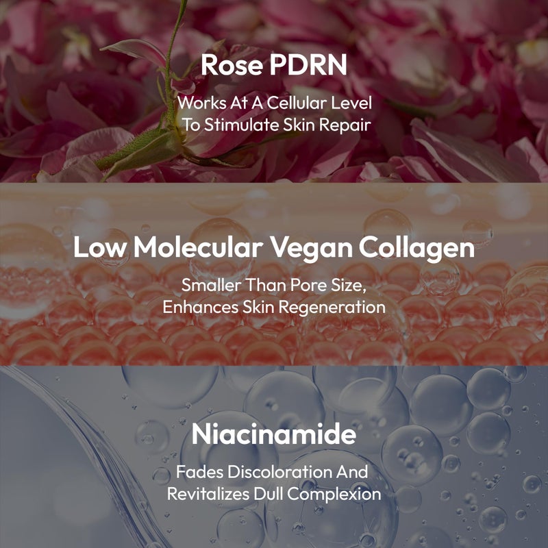LAPCOS Deep Collagen Glass Skin Overnight Mask - Korean Skin Care Mask w/Rose PDRN, Vegan Collagen & Hydrogel Sheet - Hypoallergenic Firming Collagen Face Mask Sheets (4 ea, 1.23 oz) - Image 5