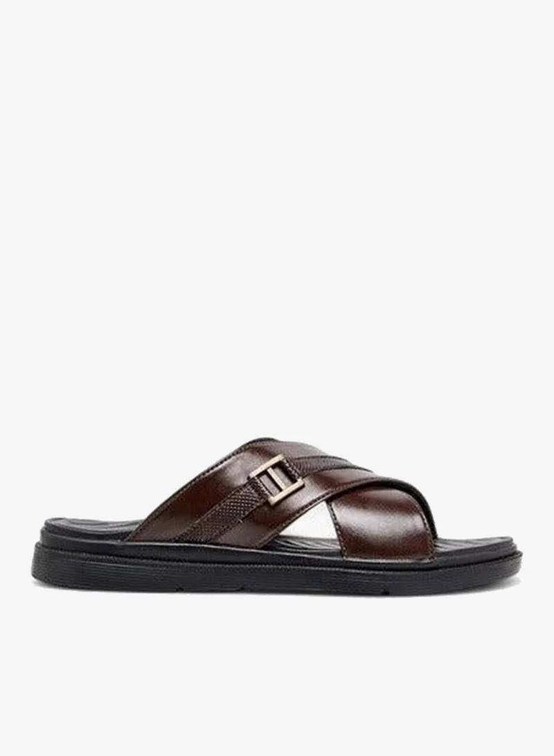 LBL by Shoexpress Men Cross Strap Slip-On Comfort Sandals