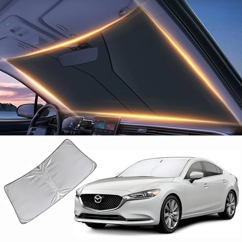 LZYYQX Windshield Sun Shade for Mazda 6 Front Window Shades Cover for 20142021 Mazda 6 Windshield Sun Visor Protector Car Accessories - Image 1