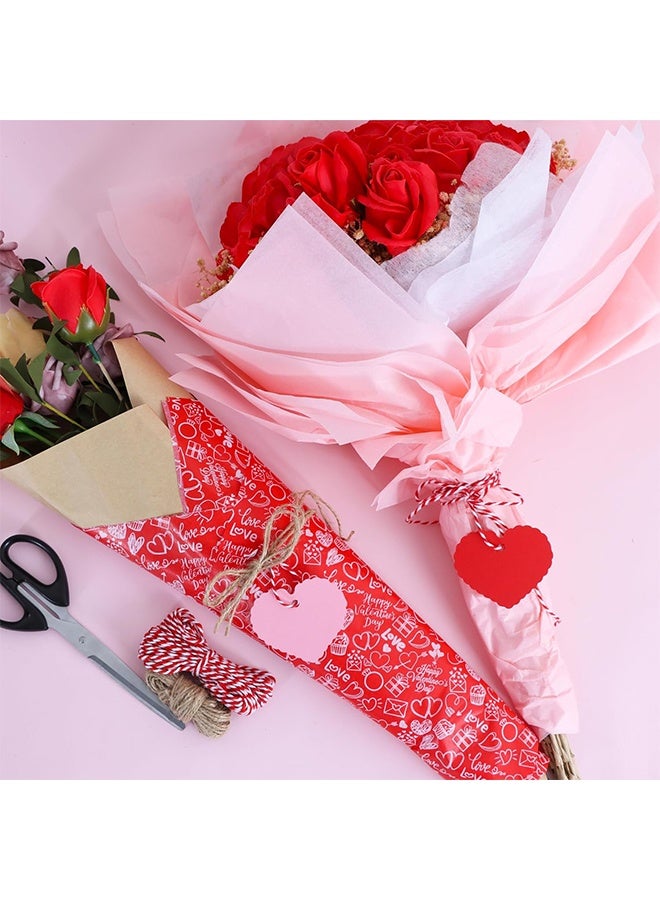 50PCS Mother's Day Gift Tags with Strings,Red Heart Shaped Hanging Labels, Bulk Bank Paper Tags with Strings for Bags, Gift Wrapping, DIY Crafts Mother's Day Party Favor Supplies - Image 5