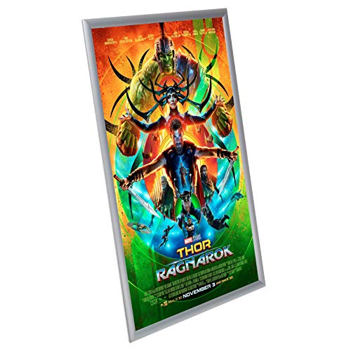 SnapeZo Poster Frame 24x36 Inches, Silver 1 Inch Aluminum Profile, Front-Loading Snap Frame, Wall Mounting, Sleek Series - Image 3