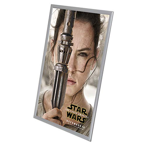 SnapeZo Poster Frame 24x36 Inches, Silver 1 Inch Aluminum Profile, Front-Loading Snap Frame, Wall Mounting, Sleek Series - Image 4