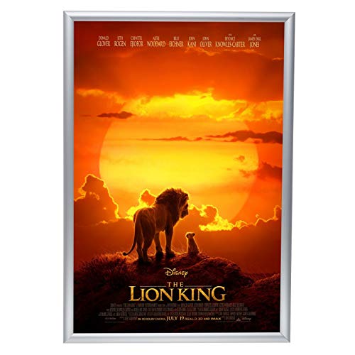 SnapeZo Poster Frame 24x36 Inches, Silver 1 Inch Aluminum Profile, Front-Loading Snap Frame, Wall Mounting, Sleek Series - Image 2