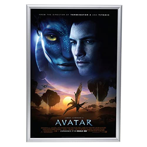 SnapeZo Poster Frame 24x36 Inches, Silver 1 Inch Aluminum Profile, Front-Loading Snap Frame, Wall Mounting, Sleek Series - Image 1