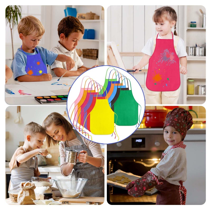 KUUQA 36 Pack Kids Apron Painting Aprons for Kids, Kids Painting Apron Art Smocks kid Apron for Classroom Painting Party Supplies - Image 5