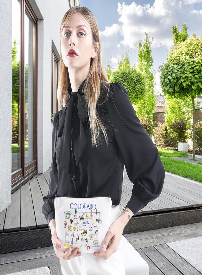 هدايا تذكارية من كولورادو، هدايا سياحية من كولورادو، هدايا منزلية من كولورادو، هدايا لقضاء العطلات في كولورادو، حقيبة مكياج بسحاب من كولورادو (حقيبة كولورادو) - Image 4