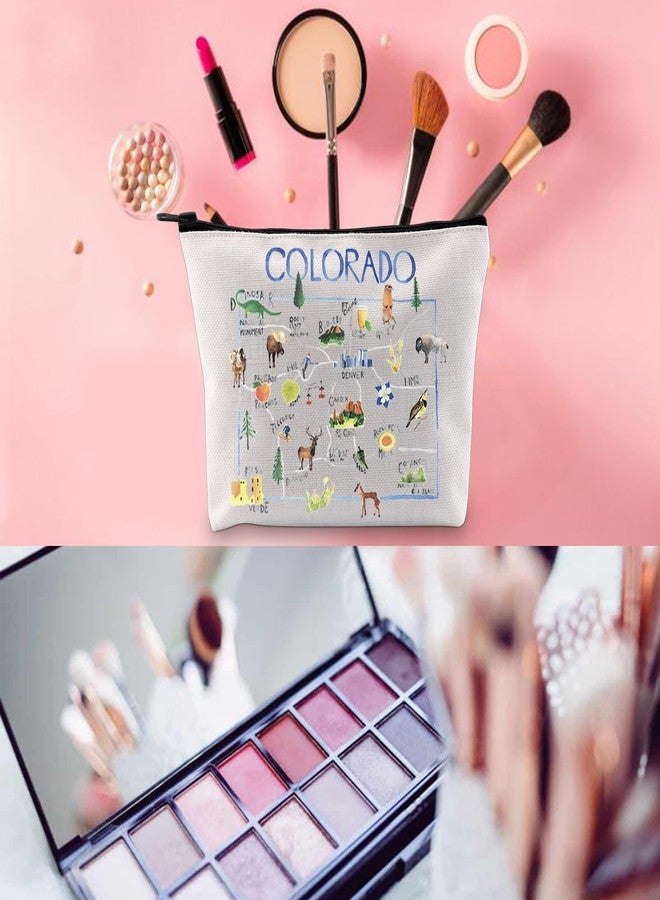 هدايا تذكارية من كولورادو، هدايا سياحية من كولورادو، هدايا منزلية من كولورادو، هدايا لقضاء العطلات في كولورادو، حقيبة مكياج بسحاب من كولورادو (حقيبة كولورادو) - Image 3