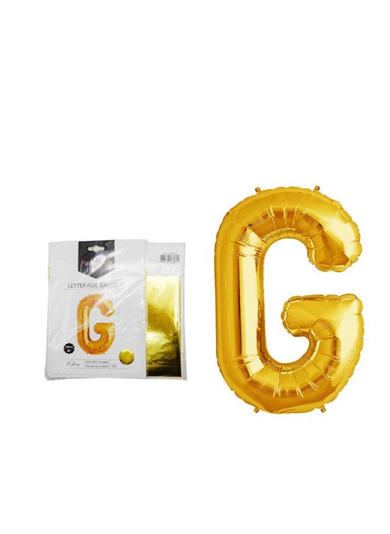 بارتي فن بالون الحروف الرقائقي 40 بوصة (G) اللون الذهبي - Image 2