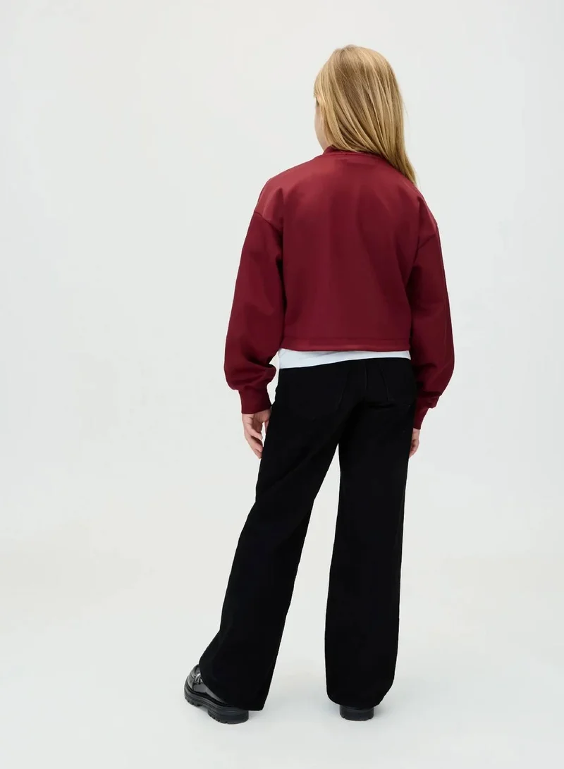 Calvin Klein Jeans Cropped Tricot Bomber Jacket