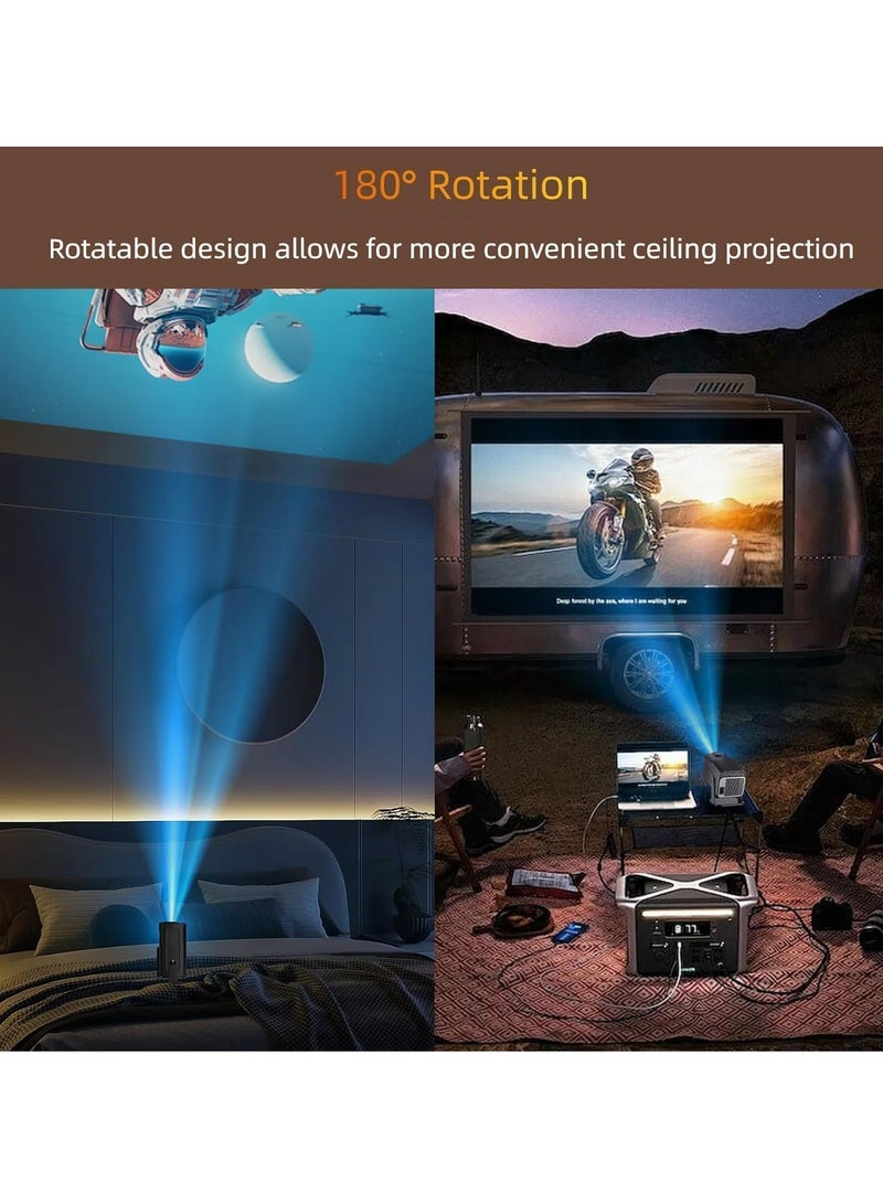 ELTRAZONE Mini 4K Native 1080P Smart Projector – Android TV 11.0, WiFi & Bluetooth, Auto Keystone, 10000 Lumens, 180-Degree Rotation, Short Throw – Ultimate Home Theater Experience, Compact & Portable for Movie Nights  - Image 4
