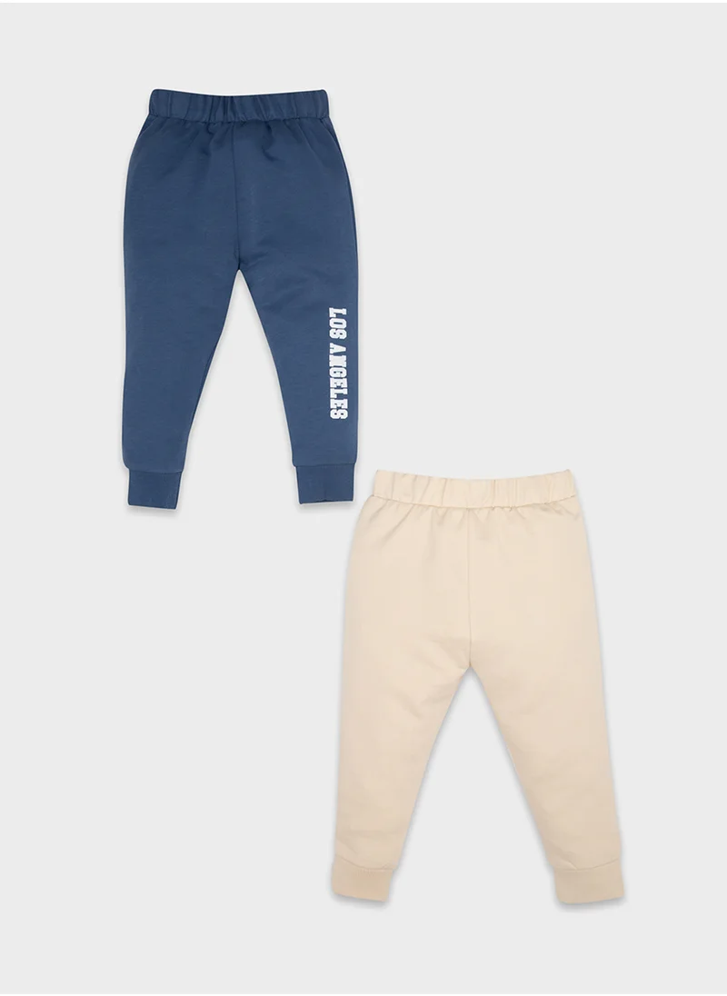 ديفاكتو Elastic Waist Printed 2-Piece Jogger Set