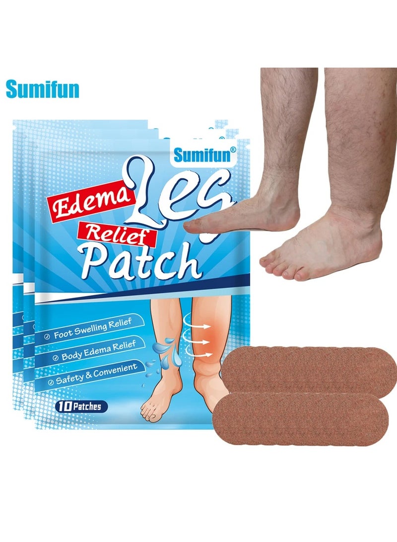 Sumifun Edema Swelling Removal Plaster, non irritating smooth Leg Edema Relief Patches, Pain Relief  Arm Thigh Dropsy Massage Medical plaster to Reduce Swelling and  Discomfort, (10 patches)  - Image 1