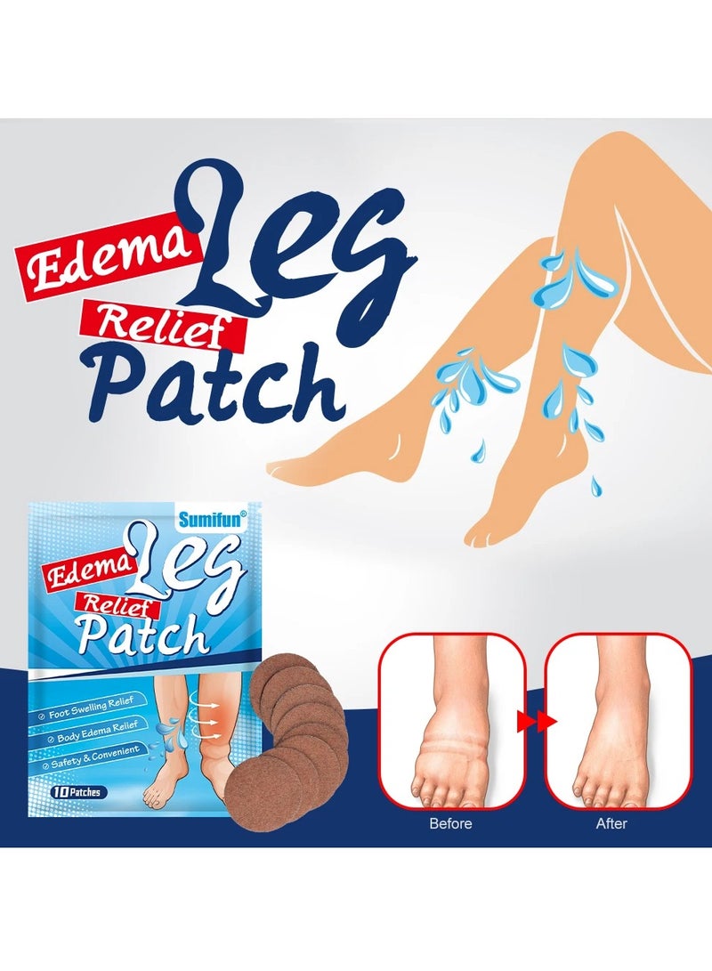Sumifun Edema Swelling Removal Plaster, non irritating smooth Leg Edema Relief Patches, Pain Relief  Arm Thigh Dropsy Massage Medical plaster to Reduce Swelling and  Discomfort, (10 patches)  - Image 4
