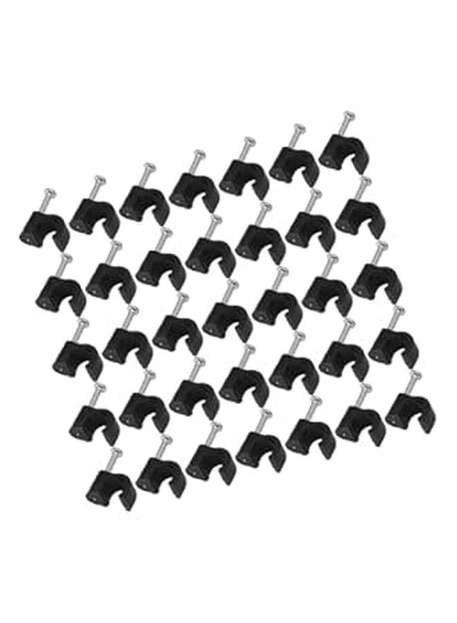 400pcs Black Cable Staples Cord Clips for Organizing TV Ethernet USB Electrical Wires - Image 1