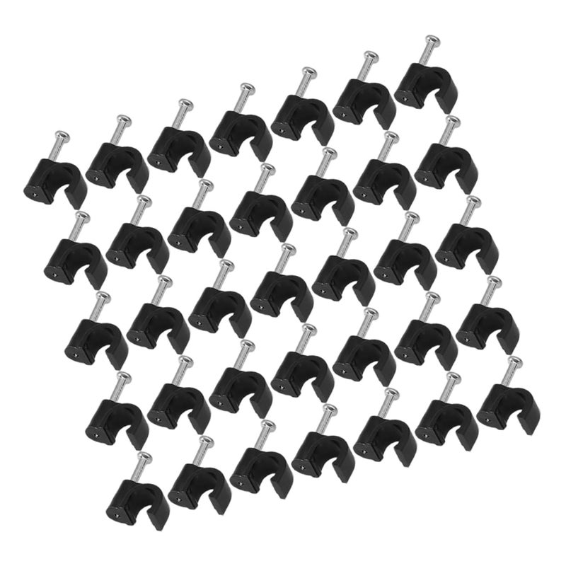 400pcs Black Cable Staples Cord Clips for Organizing TV Ethernet USB Electrical Wires - Image 2