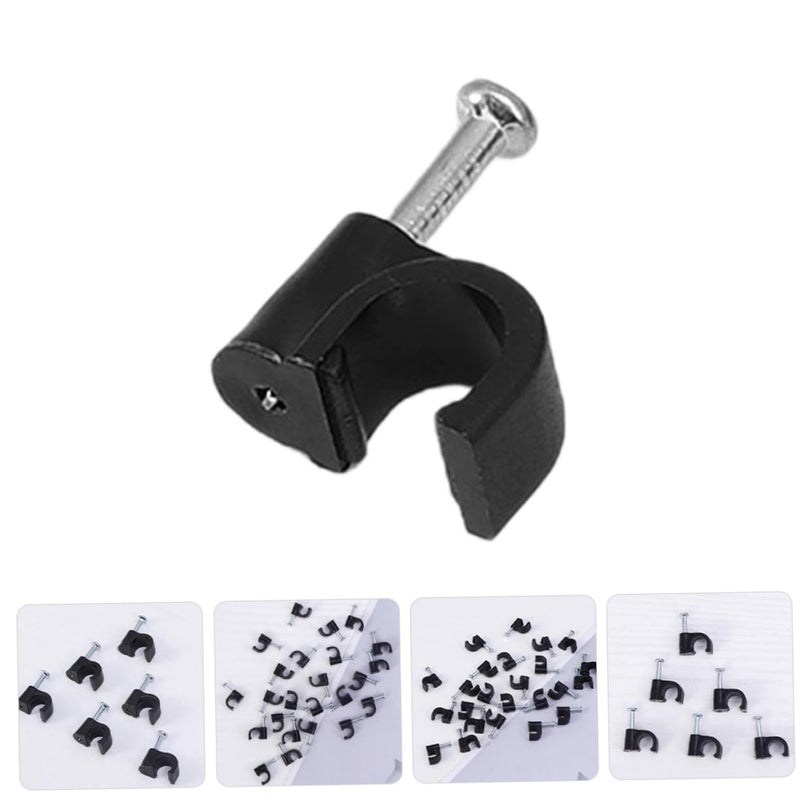 400pcs Black Cable Staples Cord Clips for Organizing TV Ethernet USB Electrical Wires - Image 4