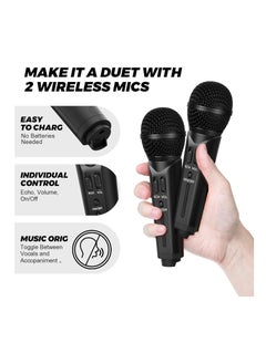 Karaoke Machine with 2 Wireless Microphones for Kids and Adults, Portable Bluetooth Karaoke Machine, PA Speaker System for Home Party, Outdoor Party, Meeting, Wedding - pzsku/ZBE4EB5F06D99D87663F9Z/45/_/1701405922/97e87de3-c147-488e-96b2-97d7db85e439