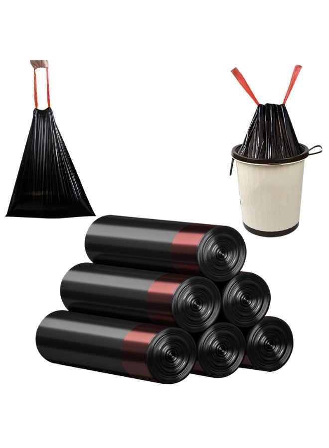 KOWVOWZ Extra Thick & Strong 4 Gallon Trash Bags Drawstring 5 Gallon Trash Bags Small Garbage Bags Unscented Waste Basket Liners Bags for Kitchen,Bathroom,Office(75 Counts) - Image 1
