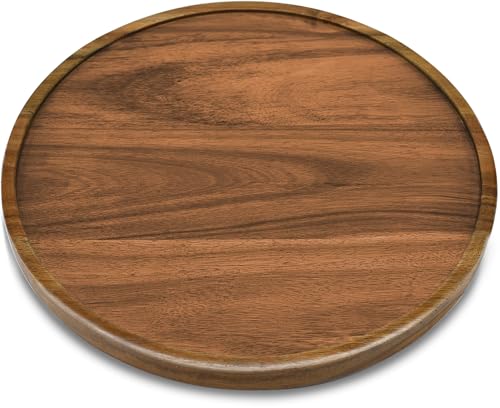 AUAM 10" Acacia Wood Lazy Susan Organizer Kitchen Turntable for Cabinet Pantry Table Organization,2 Pack - Image 2