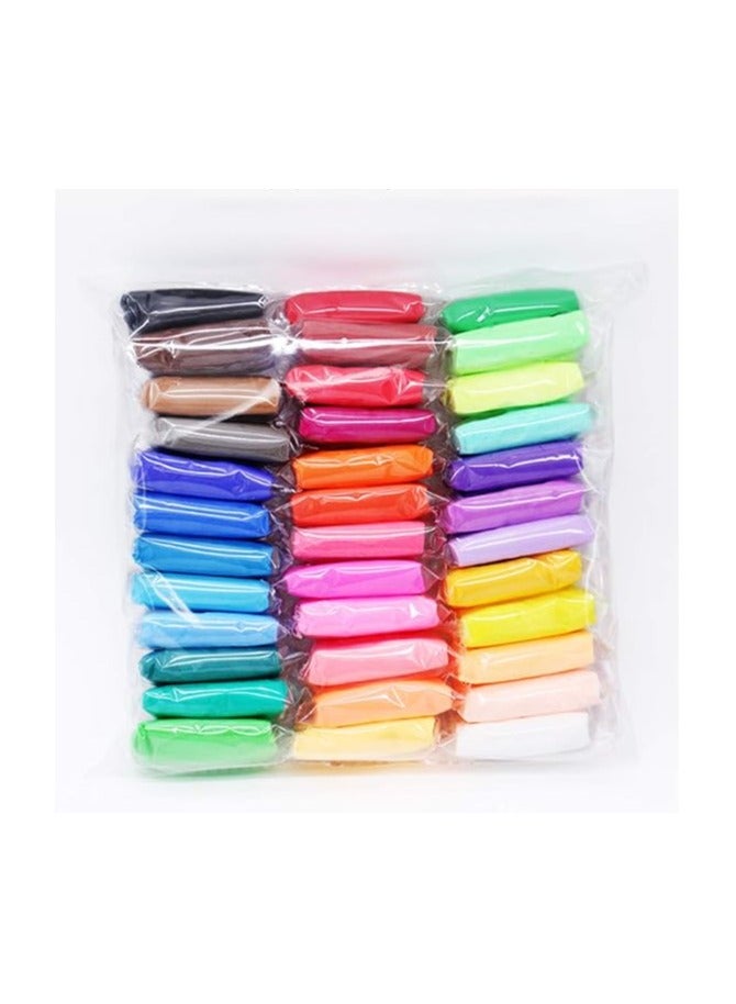 حسم صلصال جاف بالهواء، مجموعة صلصال تشكيل 36 لونًا مع 3 أدوات نحت، لعبة فن الطين للبالغين والأطفال، مجموعة صلصال للحرف اليدوية الجافة بالهواء يمكنك صنعها بنفسك - Image 2