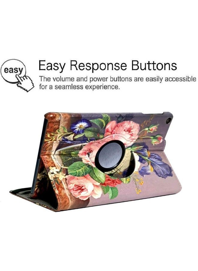 Newraturner Case for Samsung Galaxy Tab A 10.1 2019, 360 Degree Rotating Stand Smart Case for Samsung Tab A 10.1 Inch Tablet [SM-T510/T515] 2019 Release (Painting Rose) - Image 3
