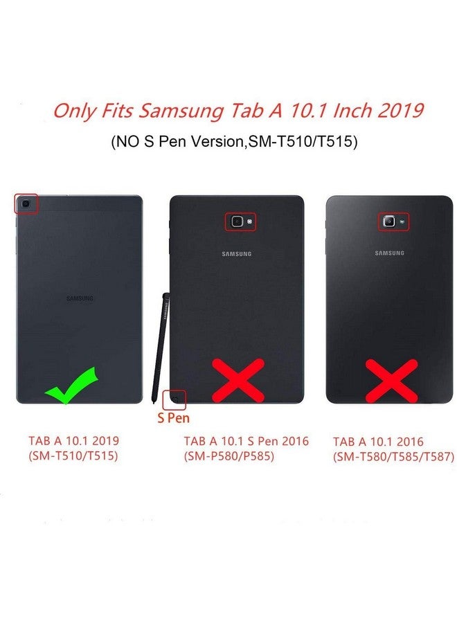 Newraturner Case for Samsung Galaxy Tab A 10.1 2019, 360 Degree Rotating Stand Smart Case for Samsung Tab A 10.1 Inch Tablet [SM-T510/T515] 2019 Release (Painting Rose) - Image 2