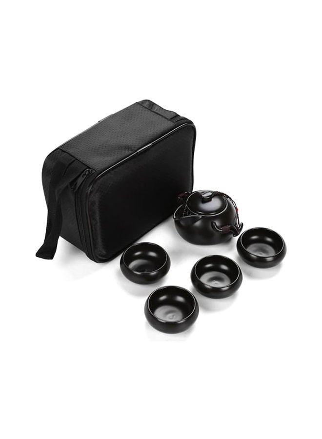 Y&D 5-Piece Teapot Set Black 9x6.5centimeter - Image 4