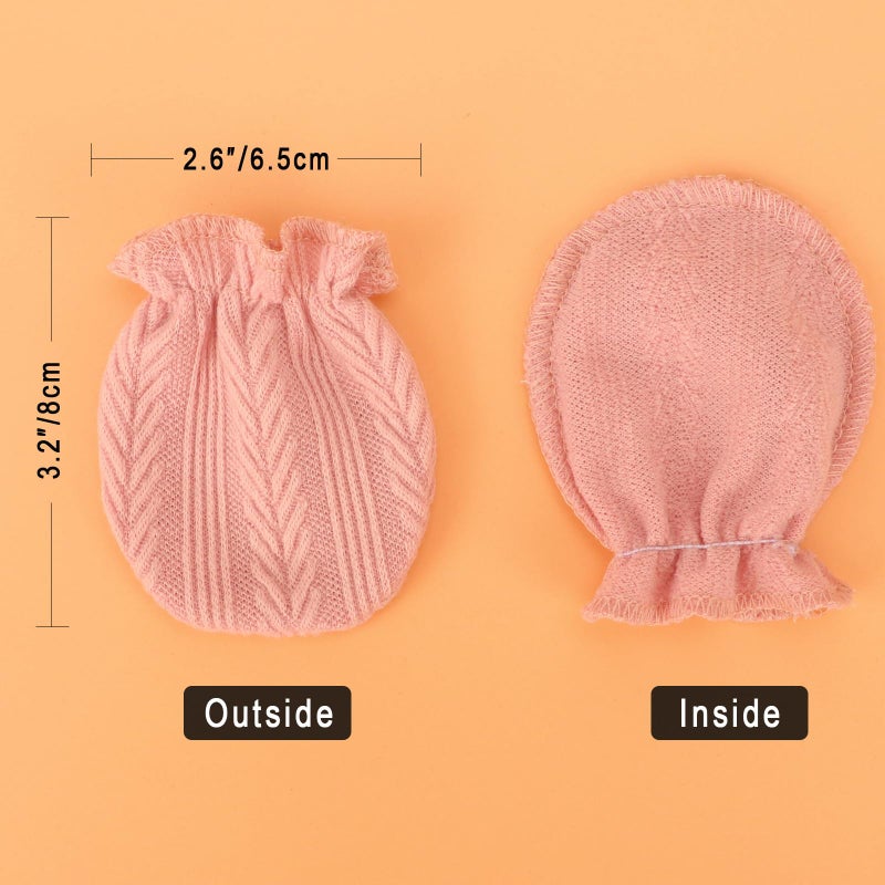 AQOKKA Newborn Receiving Blanket with Bow Hat Mittens Set Wheat-Pattern Newborns Toddler Baby Boy Girl Nursery Swaddle Wrap - Image 2