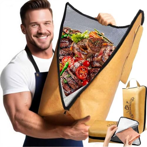 Hemei9319 BBQ Blanket for Resting MeatDesign in USA Meat Resting Bag for BBQ Grill Smoking Insulated Waterproof Reusable Thermal Blanket for Turkey Beef Pork Ribs Gift for Men - Image 1