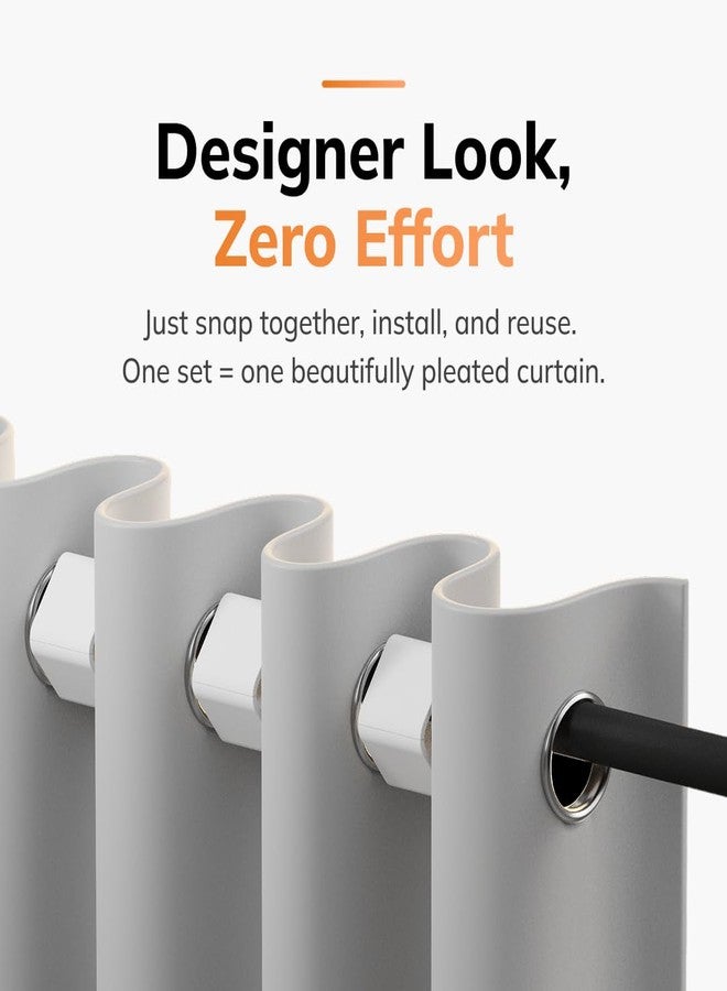 رايز فواصل ستائر (8 فواصل) - ملحق ستائر النوافذ - ستائر مطوية مزخرفة مثالية، ملحق لقضيب الستارة - Image 5