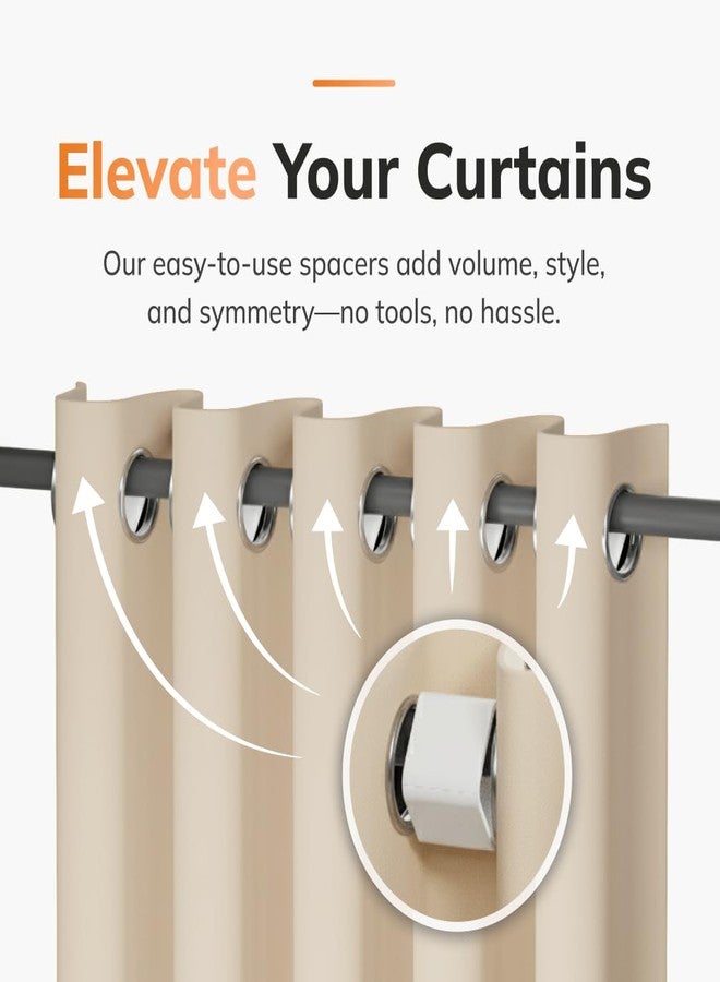 رايز فواصل ستائر (8 فواصل) - ملحق ستائر النوافذ - ستائر مطوية مزخرفة مثالية، ملحق لقضيب الستارة - Image 4