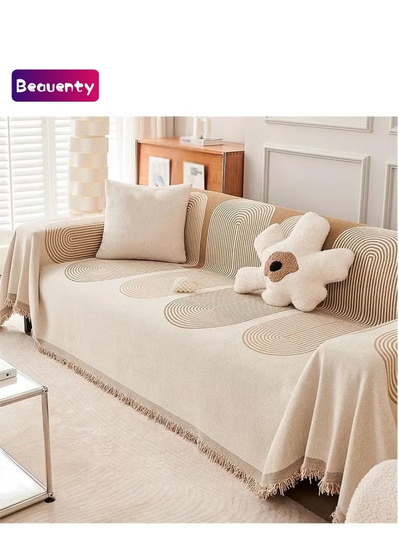 Beauenty Double Sided Chenille Couch Sofa Cover Stylish Sofa Covers 1 2 3 4 Seater Sofa Cover Chenille Furniture Sofa Cover Towel Chenille Material Double Sided Sofa Towel Four Seasons Sofa Cover Available Both Sides180*130cm - Image 1
