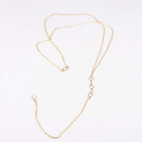 Artmiss Wedding Backdorp Necklace Crystal Gold Y Necklace Long Chain for Women and Brides - Image 5