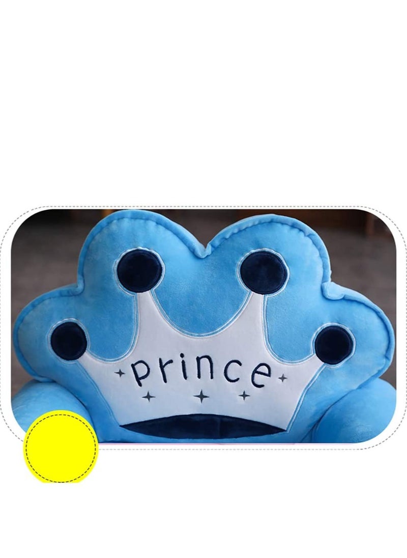 UKR - UKR Kids Armchair with Prince Design – Blue Upholstered Sofa Chair for Comfort & Play | Perfect for Nursery, Bedroom, or Playroom – Kids Furniture (50x40x45 cm / 20x16x18 inch) - Image 1