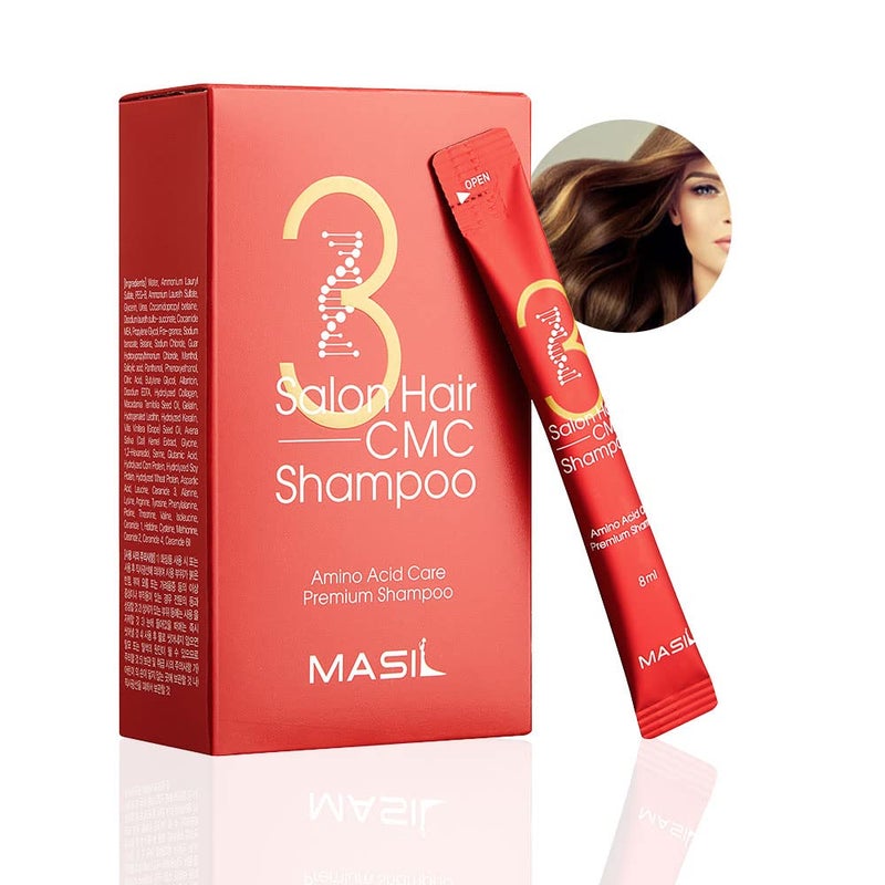 MASIL Masil 3 Salon Care CMC Shampoo Stick Pouch 0.3Floz 20ea Travel Damaged Hair Hair Loss Weakened Scalp Bouncy Hair