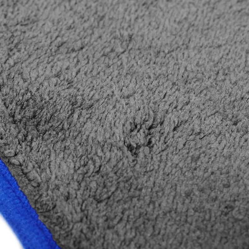 Healeved 3pcs 40x40cm Microfiber Car Care Towels, Thick Coral Fleece Car Wash Drying Cloths with Dual-Color Absorbent Lint-Free Detailing Towels for Auto Care - Image 3