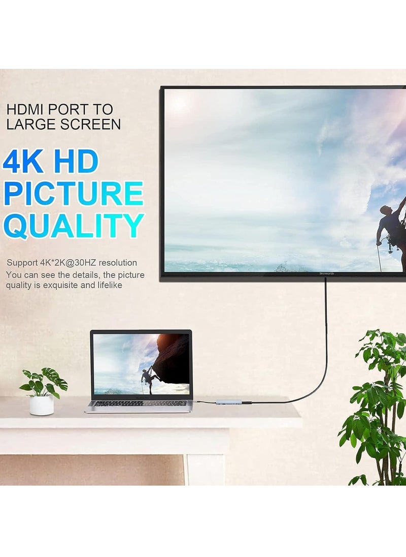 JAJEEK 11-in-1 USB C Hub with 4K HDMI, VGA, USB 3.0, Ethernet, SD/TF Card Readers – Multiport Docking Station for MacBook Pro, MacBook Air & Type-C Devices – Expand Connectivity, High-Speed Data Transfer, Power Delivery & More - Image 5