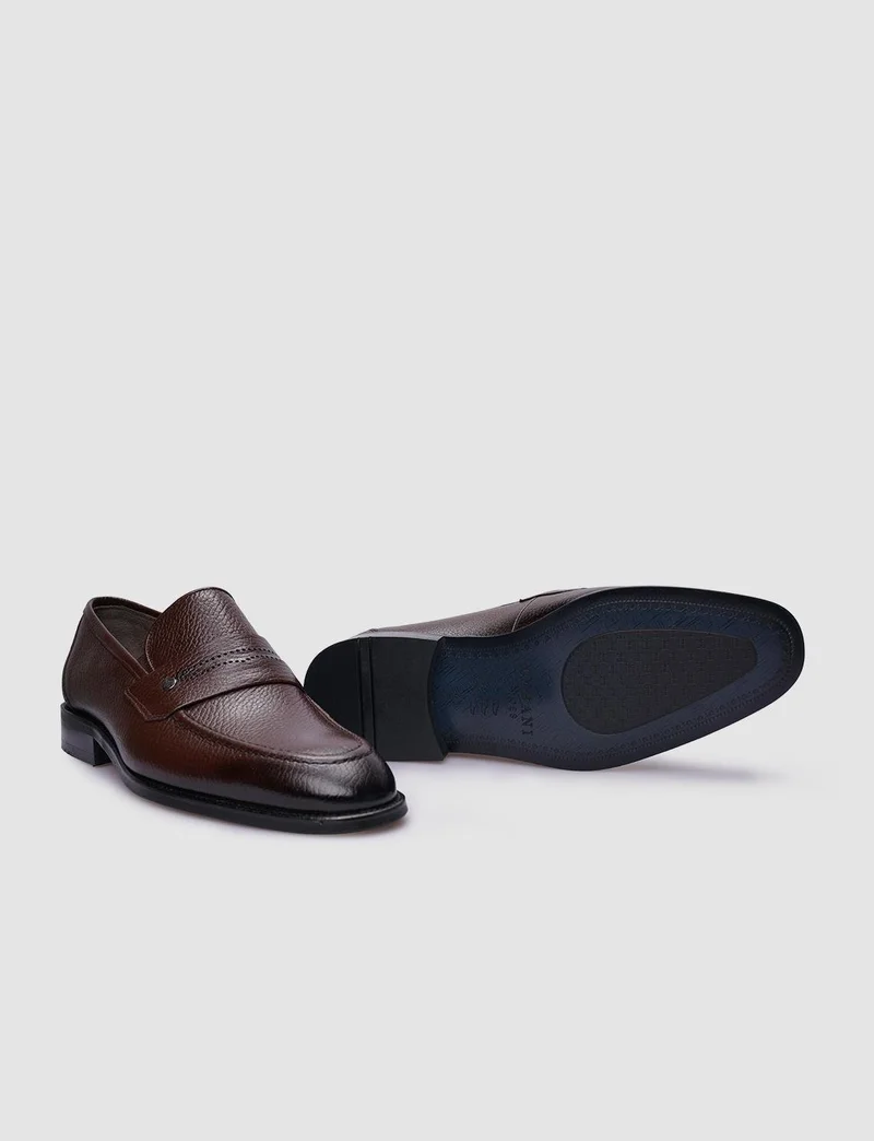 Cabani Genuine Leather Brown Men's Classic Shoes