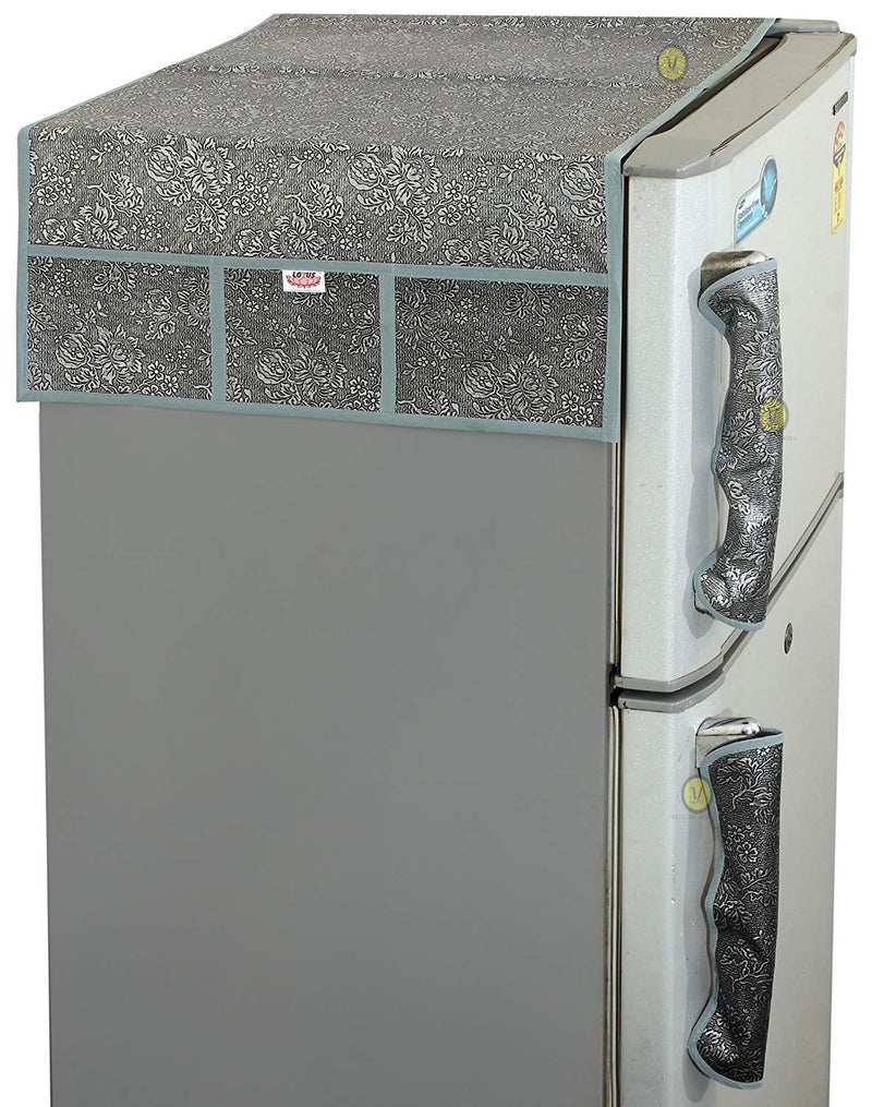 Yellow Weaves Exclusive Decorative Fridge Top Cover and 2 Handle Covers + 3 Fridge mats - Image 2