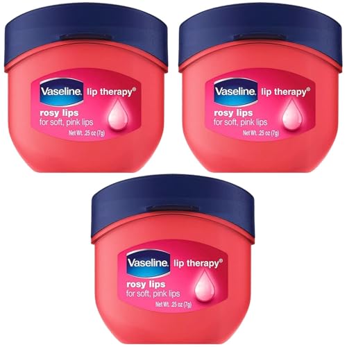 Vaseline Lip Therapy Rosy Lips 3-Pack – Moisturizing Lip Balm for Very Dry Lips in Mini Jars, 0.25 Oz. - Image 5