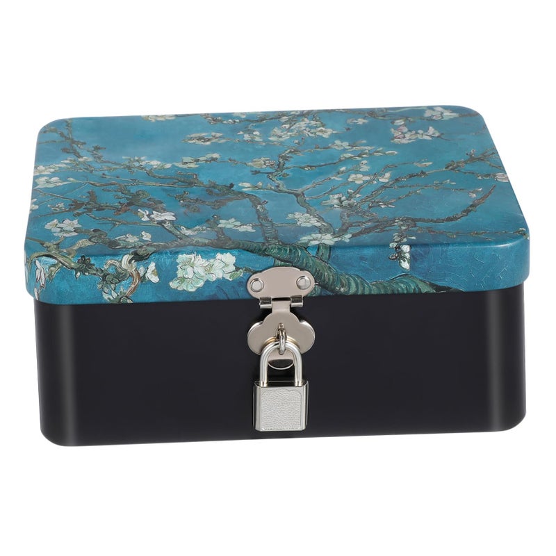 Tinplate Box With Lock Metal Storage Case For Jewelry Candy Office Supplies Organizer - Image 2