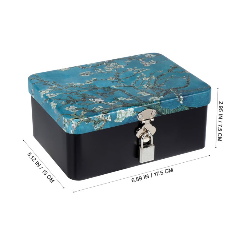 Tinplate Box With Lock Metal Storage Case For Jewelry Candy Office Supplies Organizer - Image 3